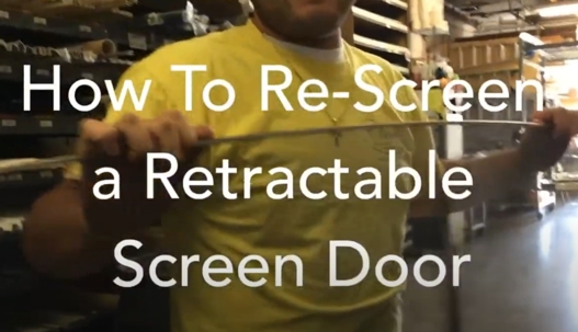 How to re-screen a retractable screen door